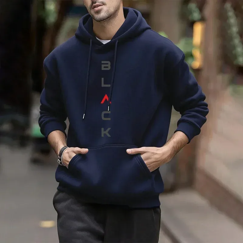 Preto carta impressão hoodies para o homem outono inverno venda quente de alta qualidade moletom com capuz casa ao ar livre casual esporte quente pulôver
