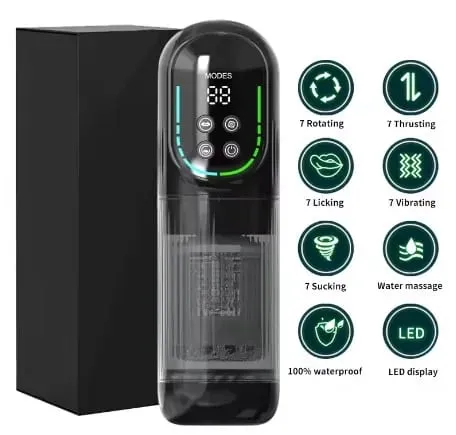 Automatic Male Masturbator Cup Pocket Pussy Stroker Realistic Vagina Tight Suction Vibrating Deep Stimulation Sex Toy for Men