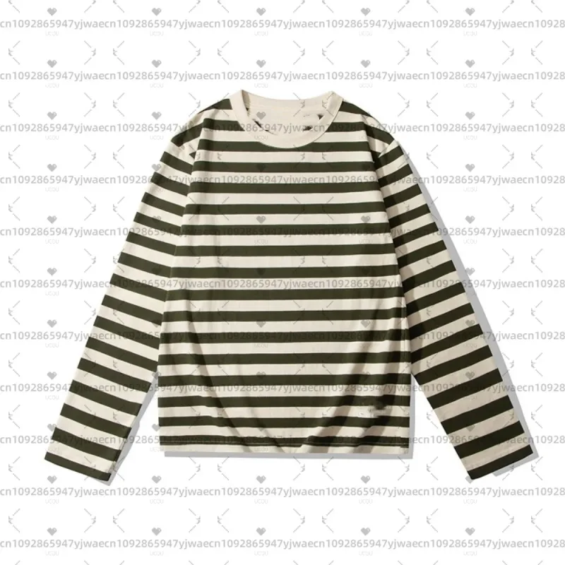 2026 spring Striped Long Sleeve hoodies For Men And Women Couple Classical Round Neck t-shirt Pullover sweatshirt men clothing