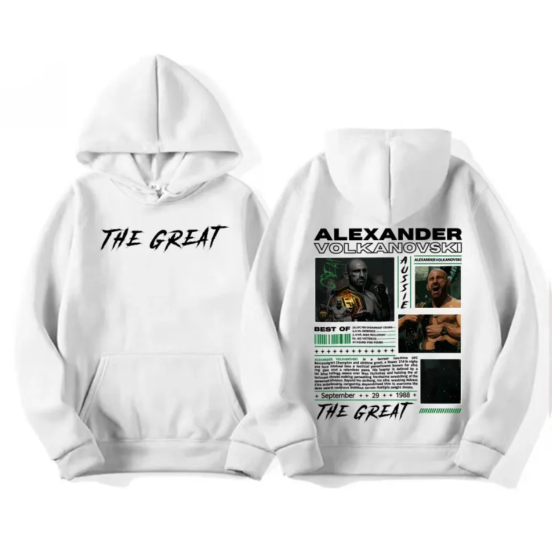 Alexander Volkanovski The Great Vintage Graphic Hoodies Men's Fashion Violence Aesthetic Sweatshirt Fleece Long Sleeve Pullovers