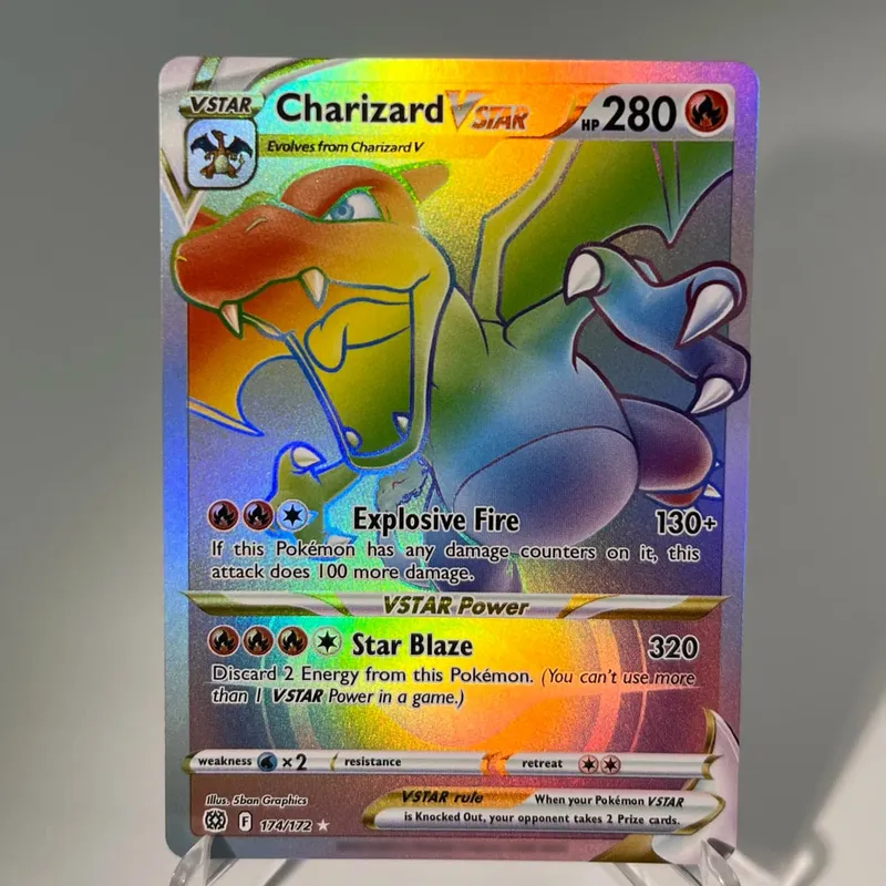 Pokémon GO PKM Cards PTCG6-E GX Rainbow Mewtwo V Dragonite VSTAR Rare Collection Battle Toys Gifts for Hobbies