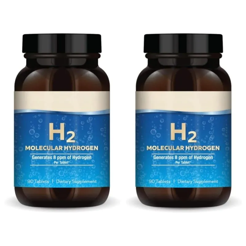 H2 Molecular Hydrogen - Supports Healthy Aging Cellular Energy & Brain Health - with Elemental Magnesium 90 Tablets GMO Free