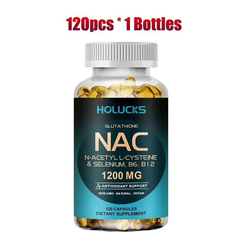Buy 1 Get 1 Free! NAC 1200mg Supplement for Thins Mucus Reduces Cough & Bronchial Function Immune Liver Repair & Detox