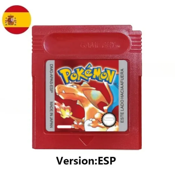 Cartouche de jeu vidéo Pokemon 16 bits, plusieurs styles, rouge, bleu, cristal, doré, vert, argent, jaune, carte de Console GB/SP