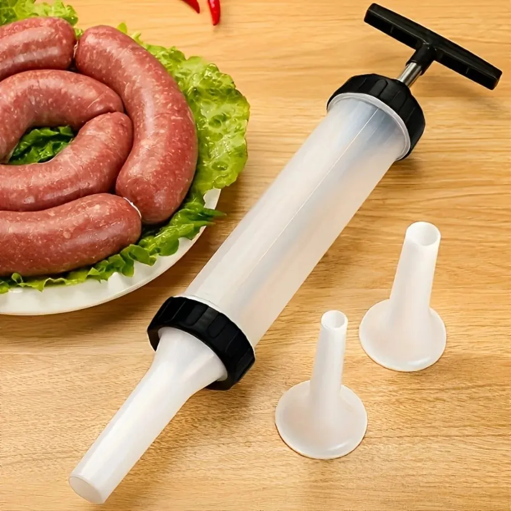 Manual Sausage Stuffing Machine Handheld Sausage Maker Tool Syringe for Homemade Sausage Kitchen Gadget for Party Food Crafting