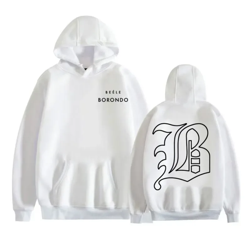 Sudaderas con capucha con logotipo del rapero BEELE Borondo, ropa para hombre, sudaderas Vintage de Hip Hop de gran tamaño, jerséis informales de lana, ropa de calle
