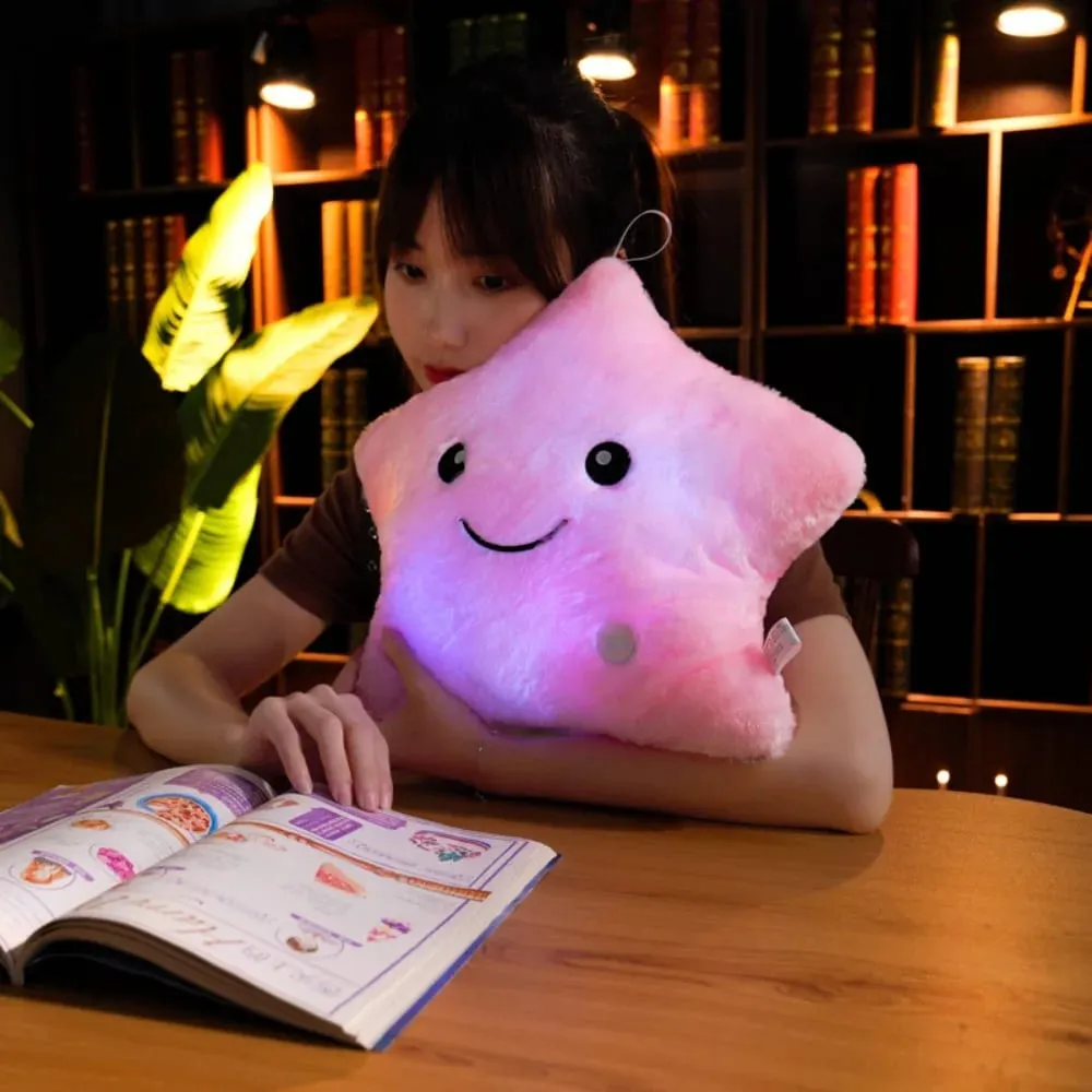 LED Electronic Star Plush Toy Soft Baby Kid Toys LED Star Doll Toy Home Decoration Star Soft Star Pillow