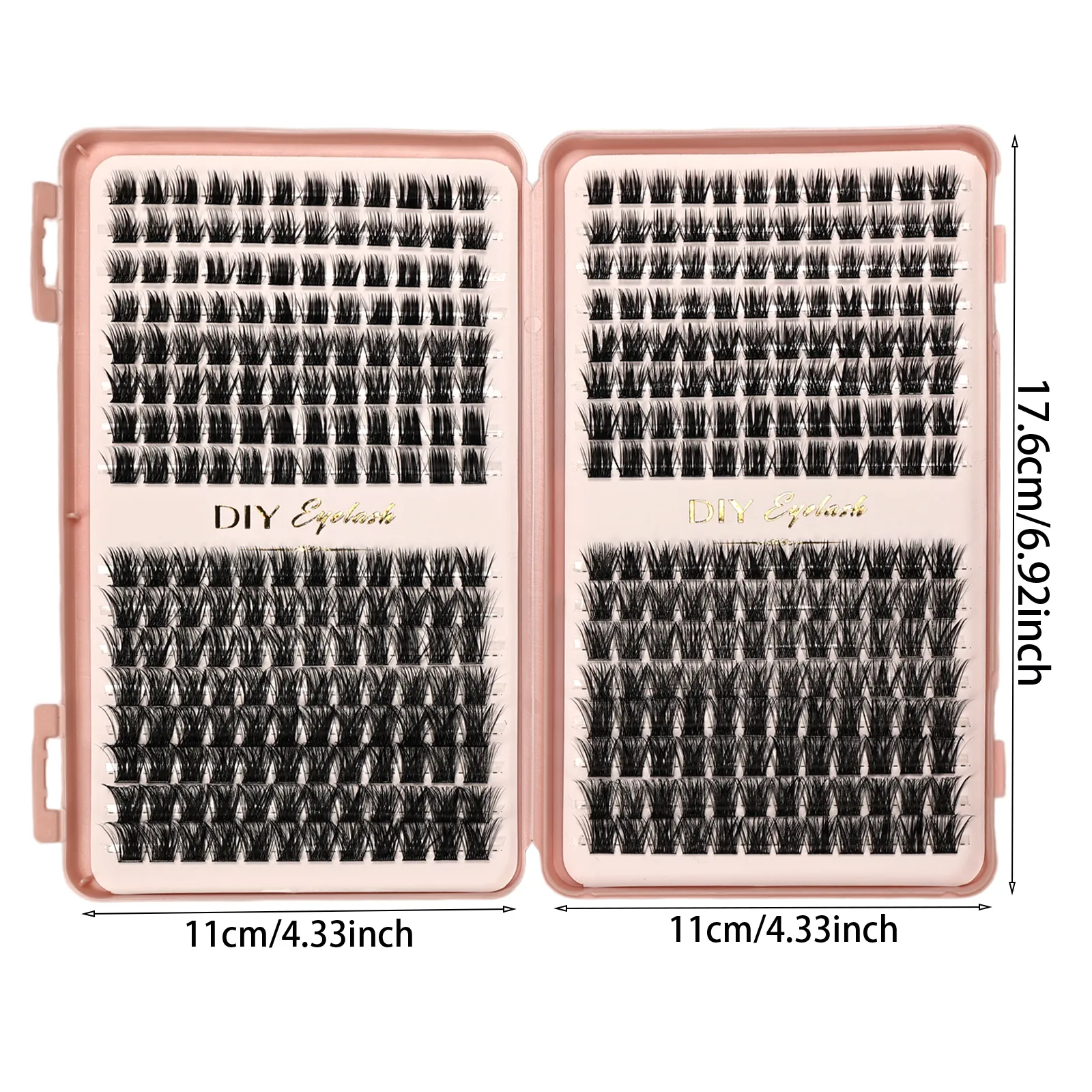 DIY Fluffy Individual Eyelash Clusters D Curl Mixed Length Segmented False Lashes Reusable Lash Book for Eye Makeup — image 4
