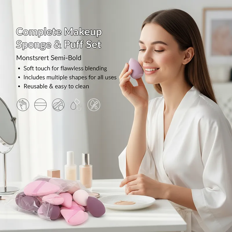 14Pcs Women's Makeup Sponge Set Cosmetic Blender Beauty Egg Foundation Puff Powder Puffs Make up Accessories for Beauty Tools