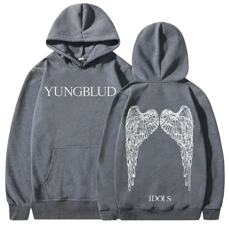 Yungblud idols asas álbum tour 2025 hoodies das mulheres dos homens do vintage moda moletom com capuz hip hop pullovers de grandes dimensões streetwear