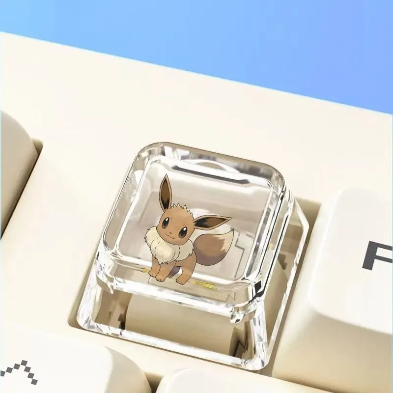 Cross mechanical keyboard personalized anime keycap single Charmeleon Blastoise Eevee transparent cartoon keycap — image 21