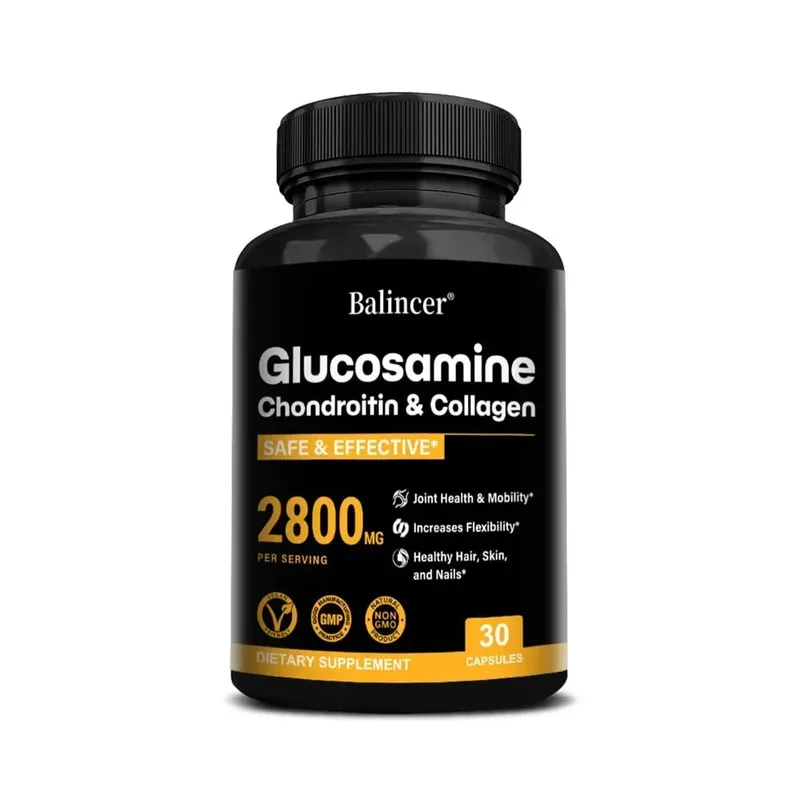 Glucosamine Chondroitin MSM Capsules Joint Support Supplement Support Cartilage Flexibility Bone Strength & Hair Skin Nail