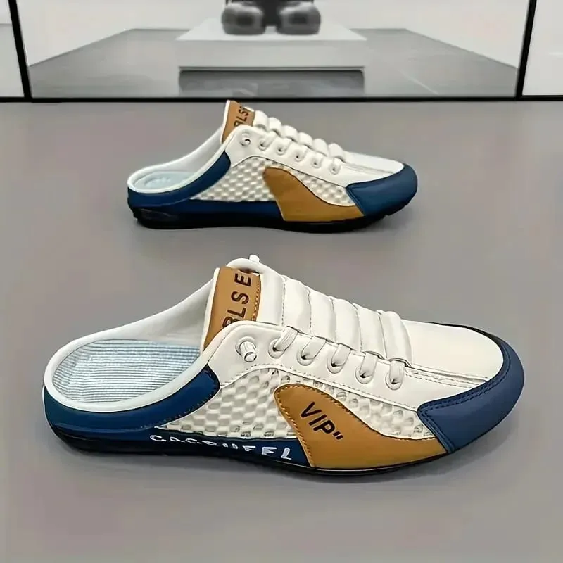 Moda uomo Mezze Pantofole con suola morbida Estate Uomo Trendy Fondo Scarpe casual Suola morbida Sneakers Zapatos De Hombre Plus Size 48