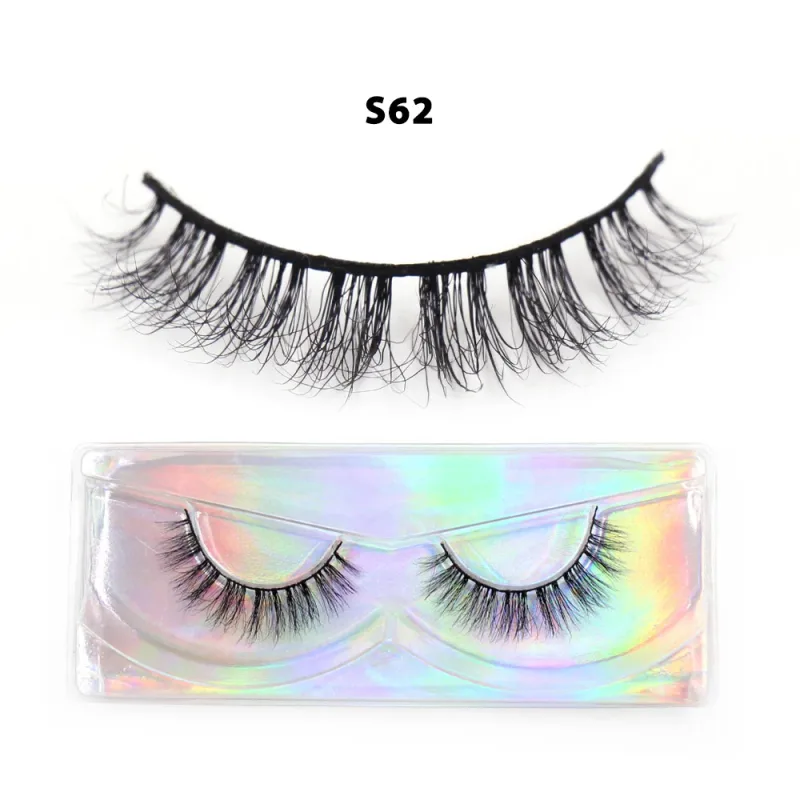 Short Natural 3D Mink Lashes Fluffy Wispy Fake Eyelashes Crisscross False Lashes Eyelash Extension Makeup