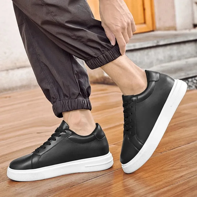 New Men's Sneakers Elevator Shoes Heightening Height Increase Insole 6-10CM High Heels Shoes Leather Sport Shoes Men Shoes