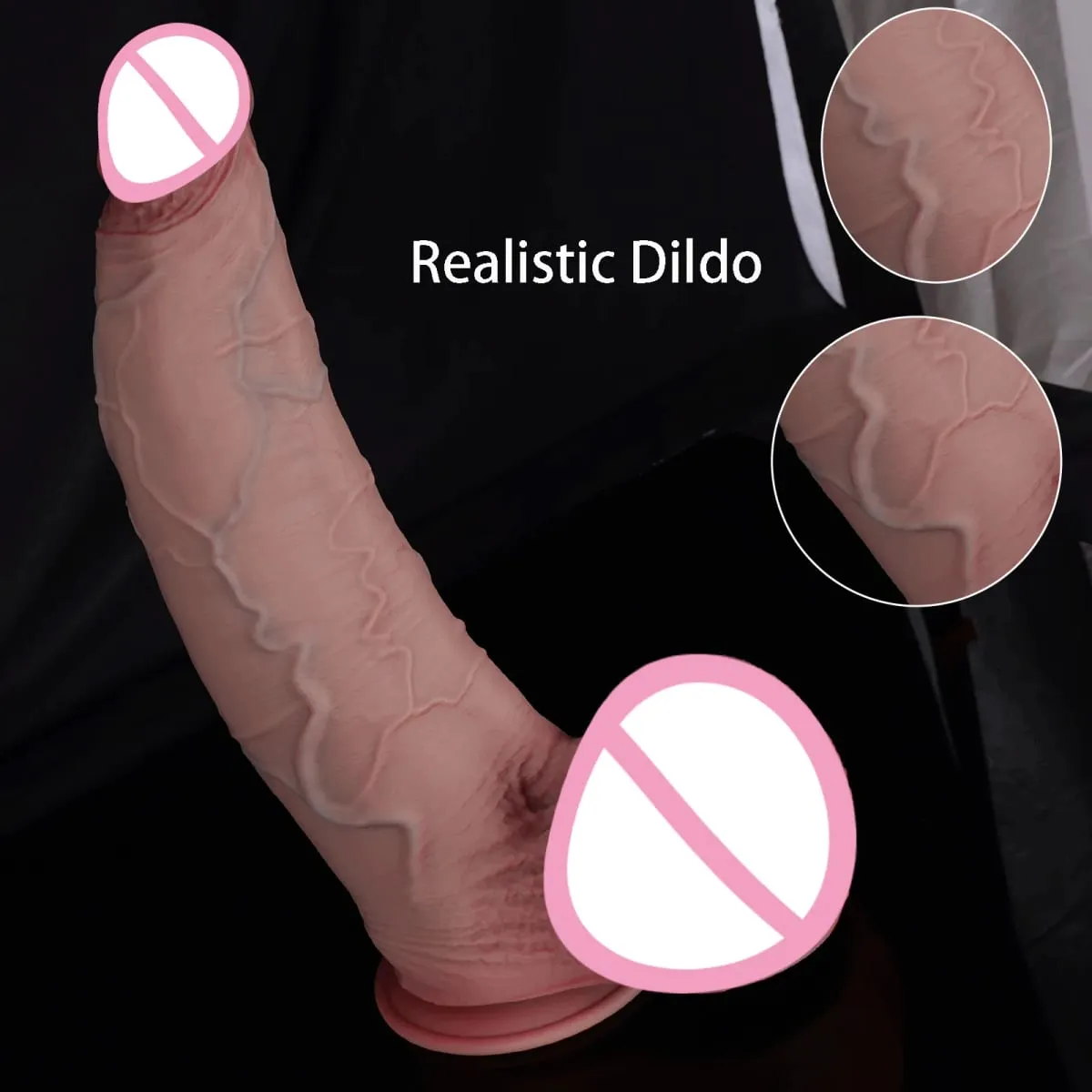 Super Realistic Huge Dildo Thick Soft Silicone Penis Suction Cup Suitable for Vaginal Insertion Adult Sex Toys for Women Men Gay
