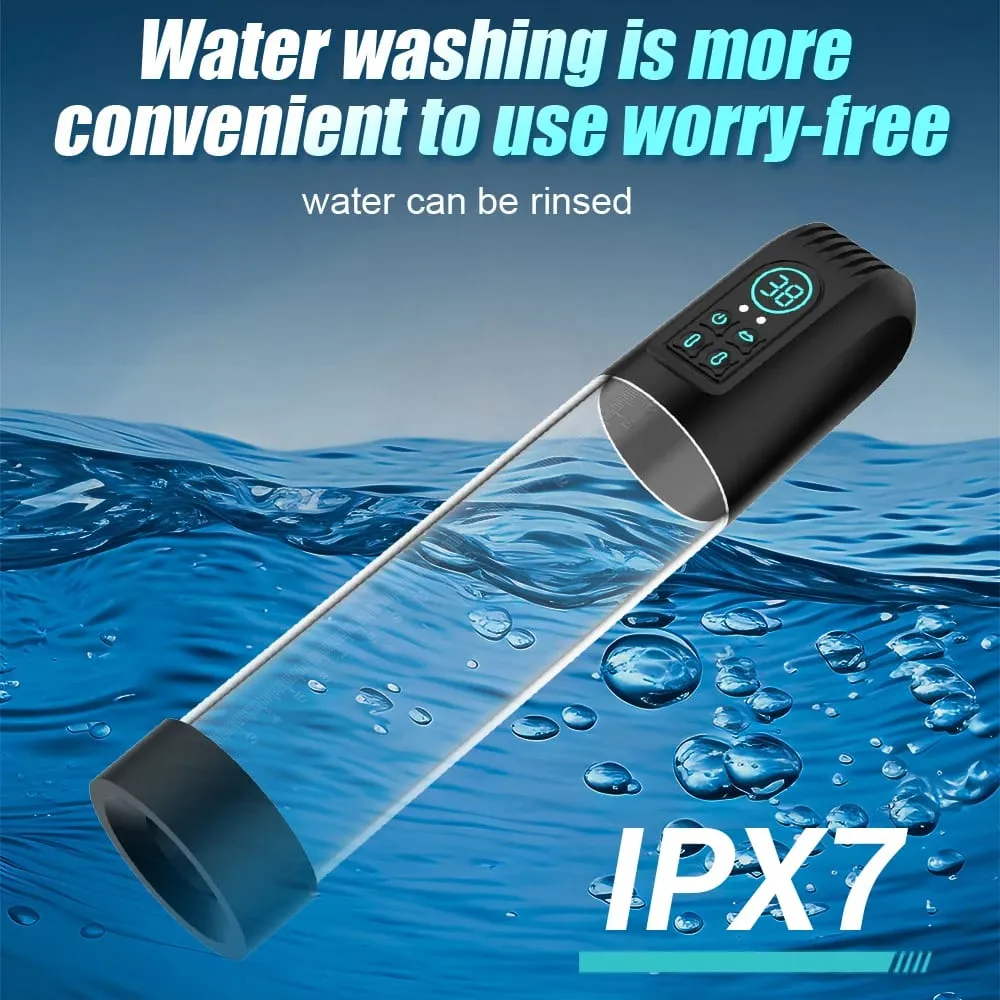 IPX7 Electric Penis Pump for Vacuum Pump Enlargement Extend Pump Waterproof 6 Suction Extender Enhancer Sex Toys for Men