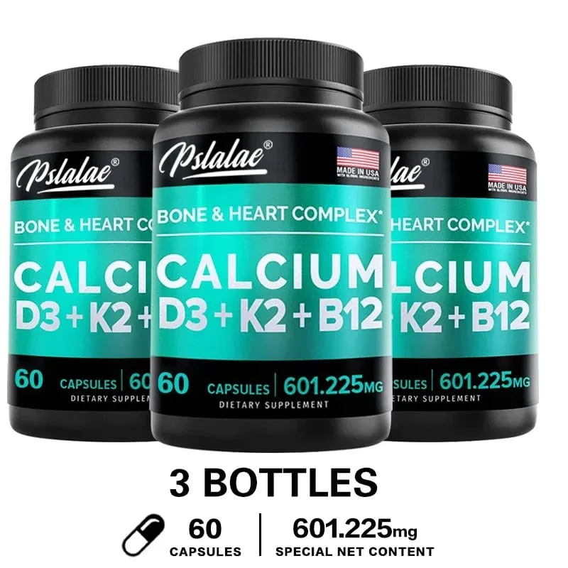 Calcium 600 Mg Vitamin D3 K2 B12 Supplement - Provides Heart Bone and Immune Support for Women and MenSupplements