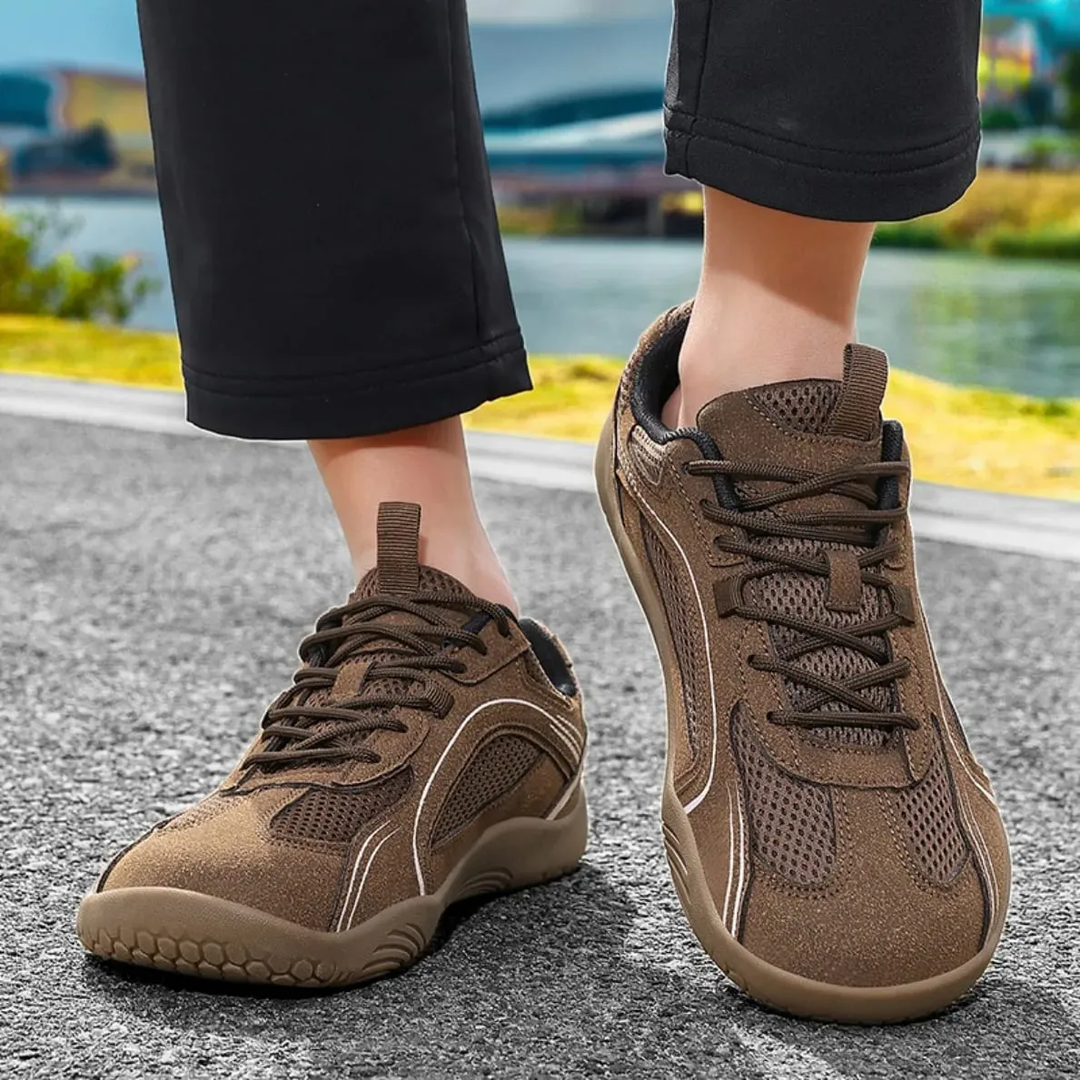 Homens mulheres tênis de dedo largo retro sapatos de treinamento tamanho grande malha respirável antiderrapante sola plana ao ar livre sapatos esportivos casuais