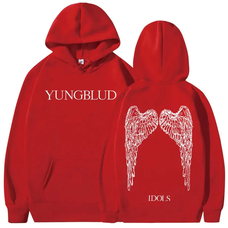 Yungblud idols asas álbum tour 2025 hoodies das mulheres dos homens do vintage moda moletom com capuz hip hop pullovers de grandes dimensões streetwear