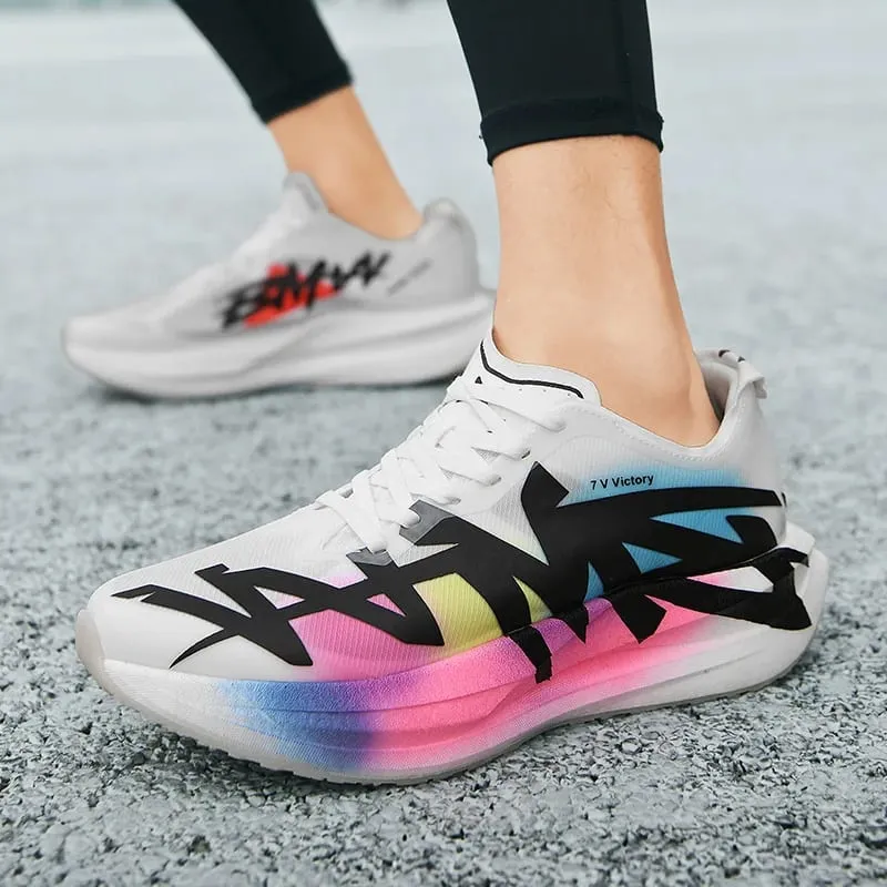 Running Shoes Men Carbon Board Marathon Sports Professional Breathable Lightweight Womens Comfortable Athletic Antislip Sneakers