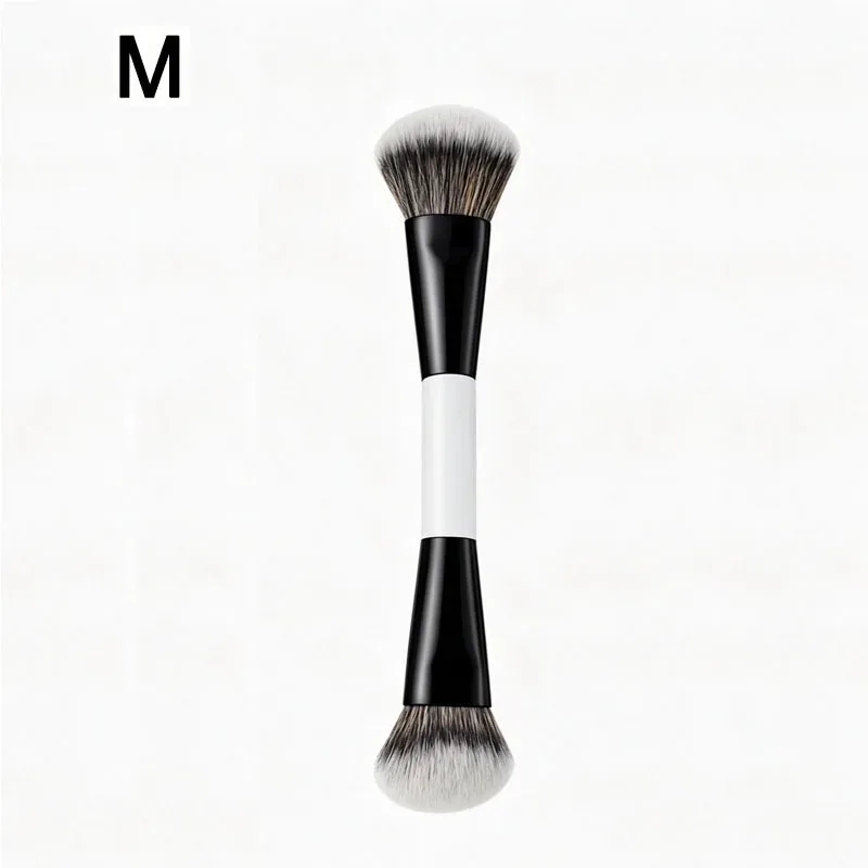 Multifunctional Make Up Brush Double Ended Angled Foundation Makeup Brushes Blush Make Up Brush Wood Handle Cosmetic Tool HZS35