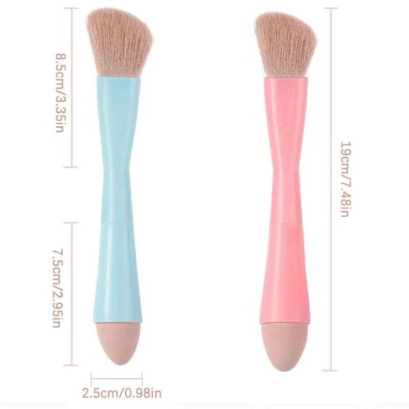 【B】1PC 4 In 1 Travel Portable Multitasker Beauty Tools Makeup Brushes Detachable Makeup Brush Set Make Up Brushes