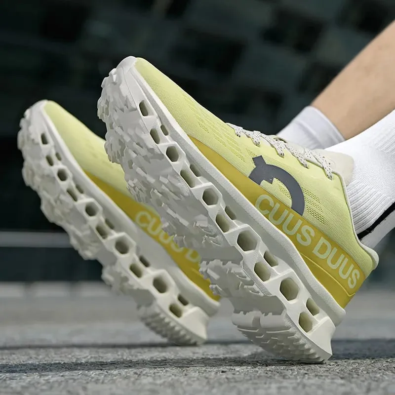 Unisex Sneakers Fashion Lace Up Outdoor Running Anti Slip Cushioning Men Training Shoes 2026 Comfort Thick Soled Sports Shoes