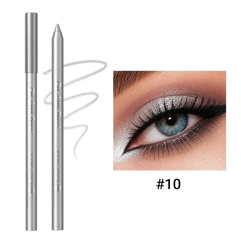 14 Color Eyeliner Pencil Pearlescent Matte Dark Purple Red Eye Liner Waterproof Long Lasting High Pigment Eyeshadow Makeup