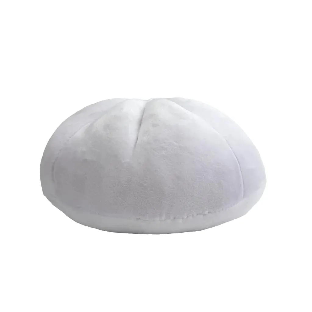 Kawaii Steamed Bun Plush Pillow 20×17cm Cute Smiling Baozi Stuffed Toy Soft Food Shape Cushion Home Decor Birthday Gift for Kids