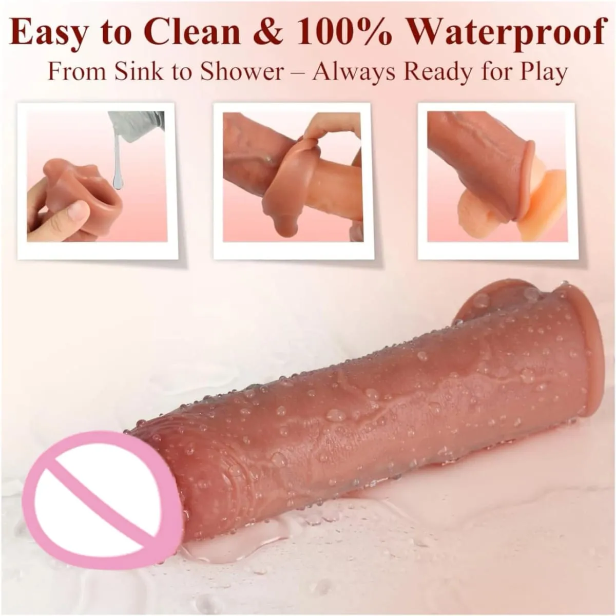 Realistisk 8''Penis Sleeve Sexlegetøj Til Mænd Silikone Penis Kondom Genanvendelig Penis Sleeve Penis Extender Mandlige Par Voksenlegetøj
