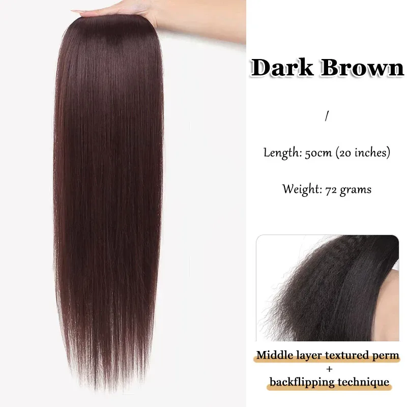 Fluffy Invisible Seamless Hair Pads Women Clip in Hair Extension Lining of Natural Hair Top Side Cover Piece Synthetic Pads