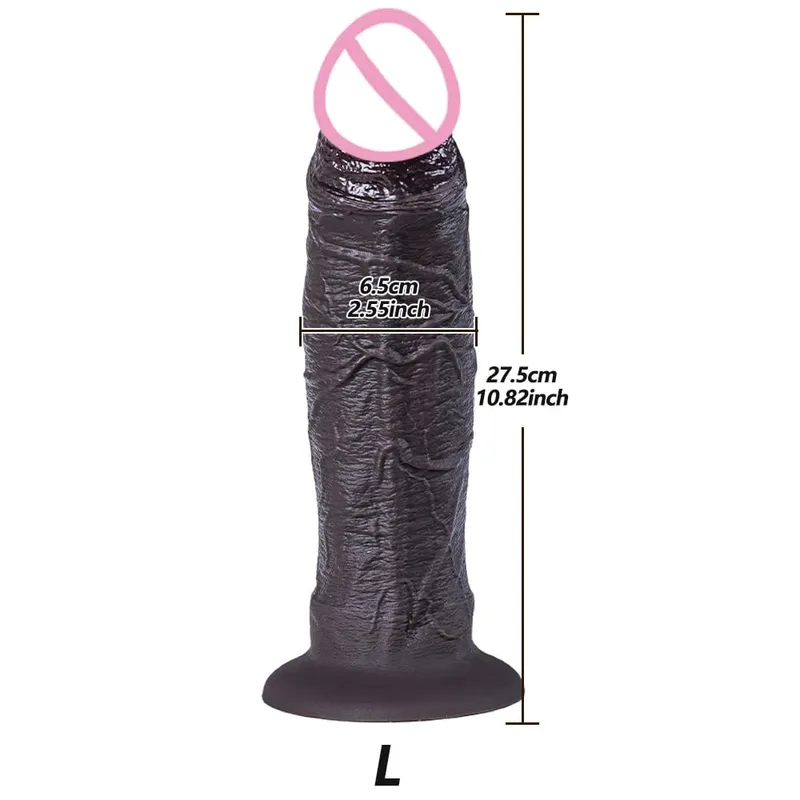 3 Sizes Thick Dildo Soft Silicone Man Penis Adult Women Lesbian Sextoy Clitoris Stimulator Man Dick Suction Cup Female Sex Games — image 8