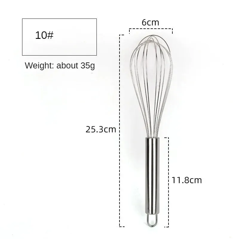 6/8/10/12inch Stainless Steel Egg Stirring Balloon Whisk Manual Egg Beater Mixer Kitchen Baking Utensil Cream Butter Whisk