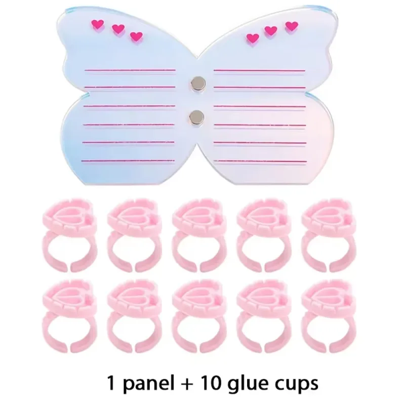 Eyelash Extension Tool Acrylic Grafted Eyelashes Holder Colorful Pallet With Magnetic Suction Scale Plate Lash Makeup Tools