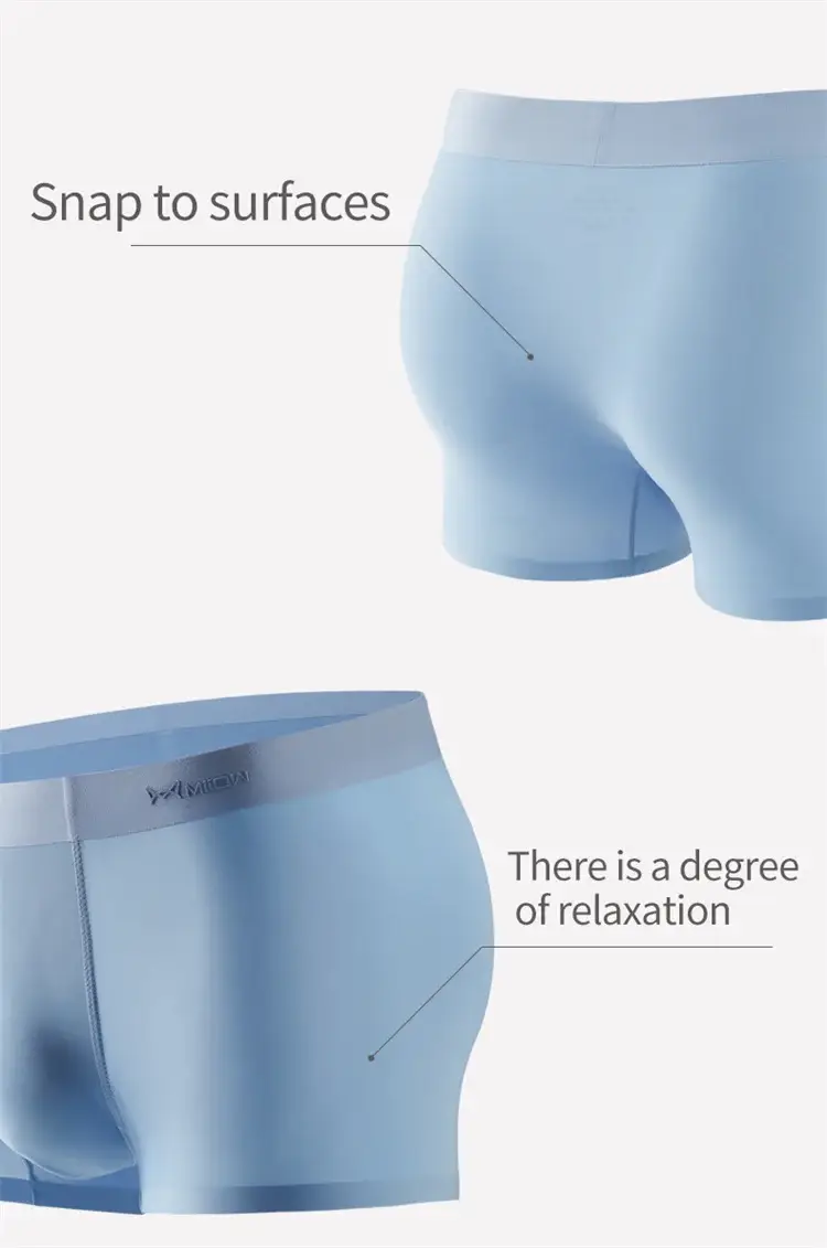 MiiOW 3pcs 120D Ice Silk Men Underwear Thin Sexy Boxer Shorts 3A Graphene Antibacterial Men's Panties Seamless Male Underpants