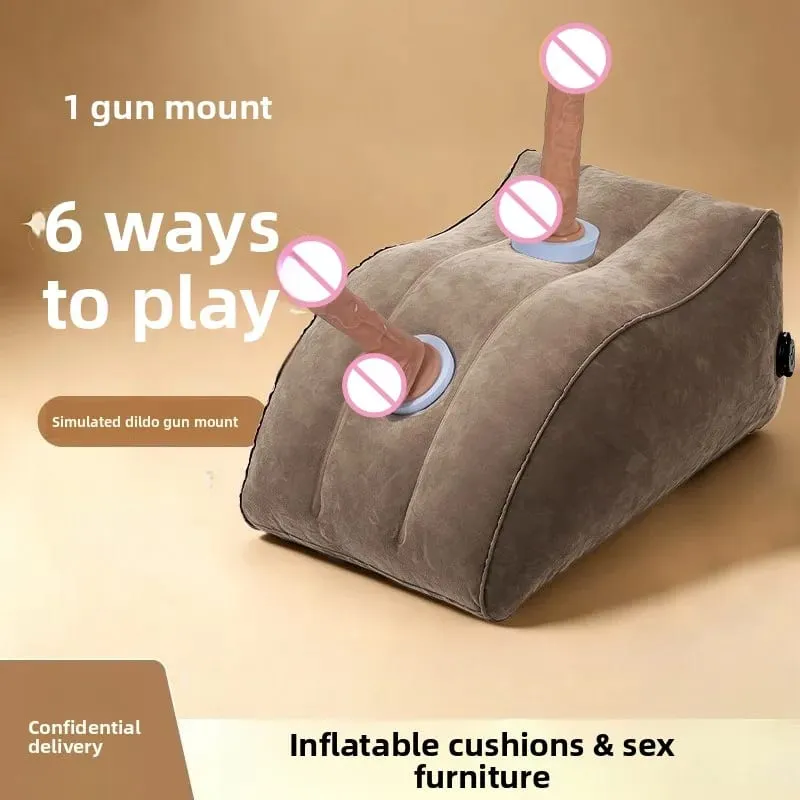 Simulated dildo soft meat electric silicone fake penis fake cow cow sex toy inflatable multi posture air cushion liberates hands