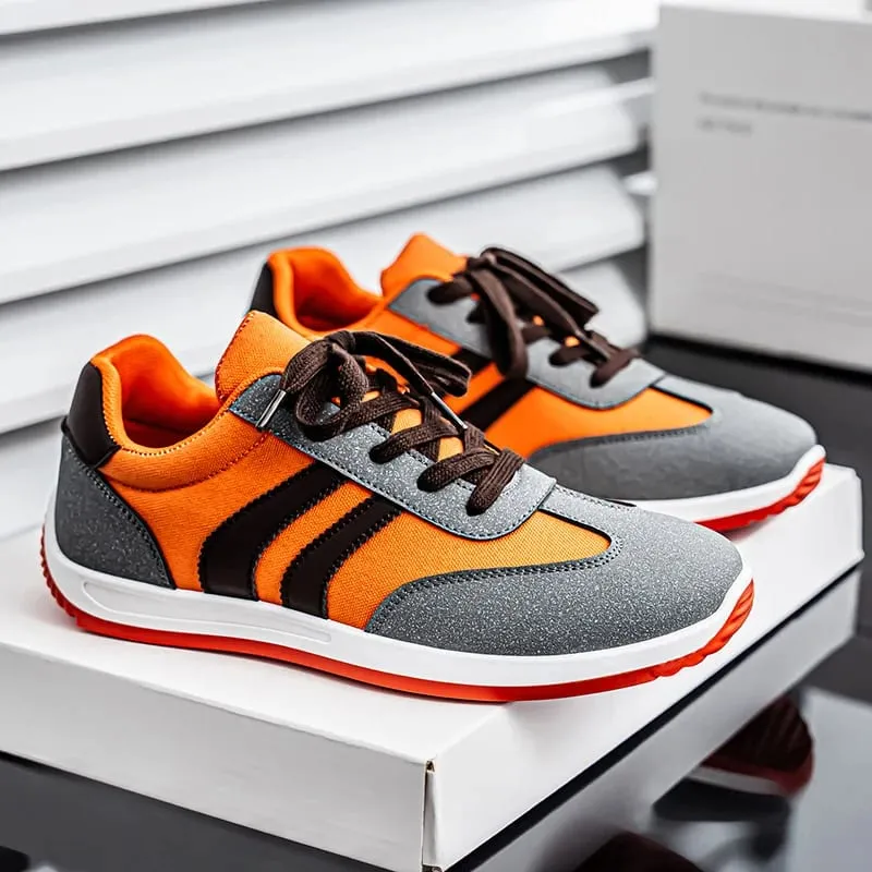 Spring and Summer New Fashion Men's Shoes Versatile Retro Sports Casual Shoes Lightweight Large Size Breathable Soft-Soled Sports Trendy Shoes