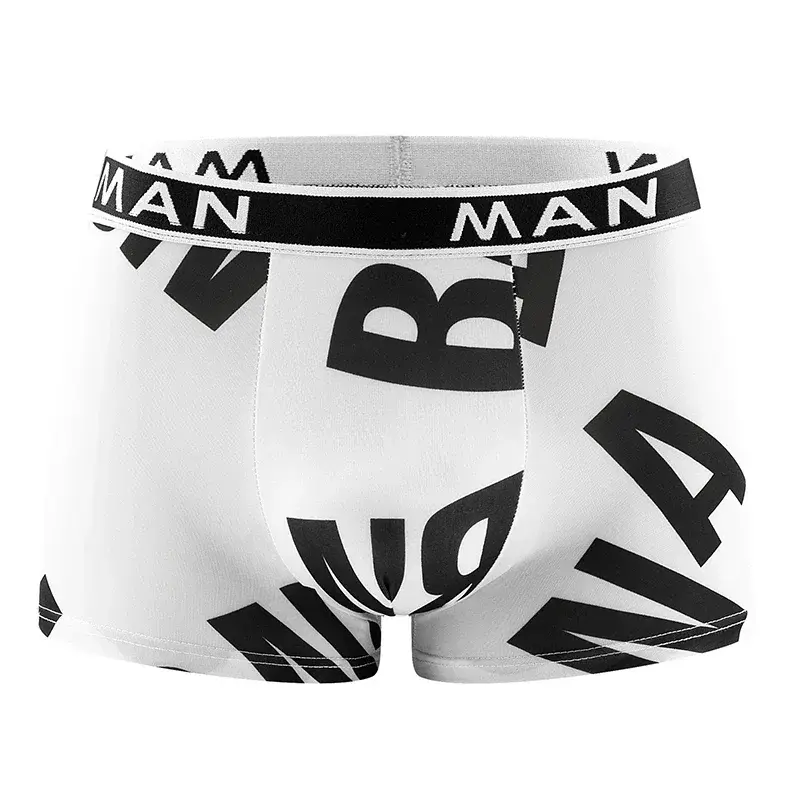 6PCS/SET Men's Underwear Ice Slik Men Panties Boys' Boxing Letter Printed Underwear Plus Size L-4XL Breathable Boxer Shorts