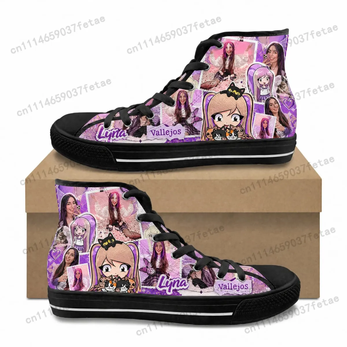 Lyna Vallejos High Top High Quality Sneakers Teenager Canvas Sneaker Mens Womens Ghana Hiking Casual Custom Shoes