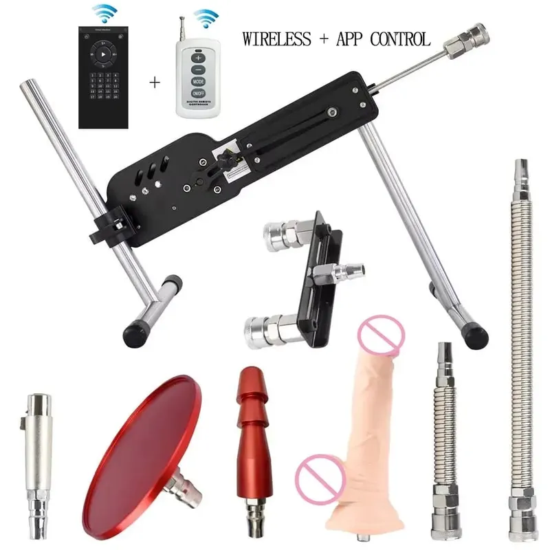 Fredorch Wireless Sex Machine for Women Masturbation Machine 70W Power Mute Sex Toy with Dildo Masturbator 3-9CM Stroke Love Ma