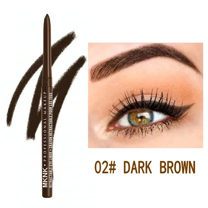 8 Colors Waterproof Black Eyeliner Gel Pencil Smudge-Proof Long-Lasting Beginner-Friendly Eye Makeup High Pigment Eye Liner Pen