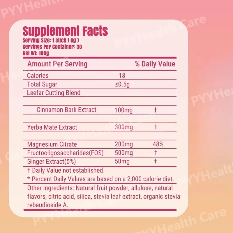 Cutting Drink Mix Yerba Mate & Magnesium Strawberry Flavor – 30 Servings