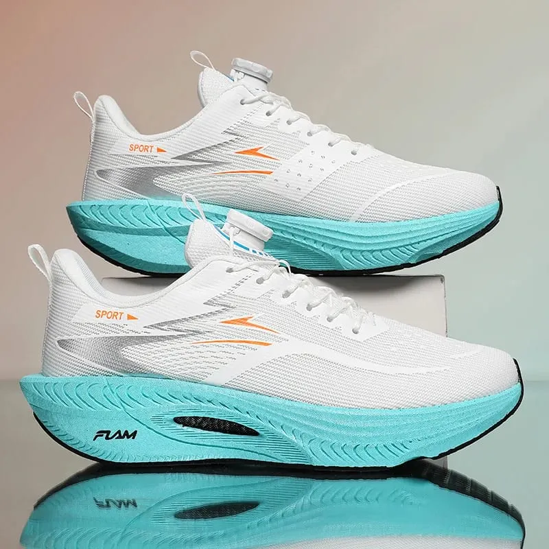 Men Marathon Running Shoes Sports Carbon Board Christmas Breathable Lightweight Women's Comfortable Athletic Nonskid Sneakers