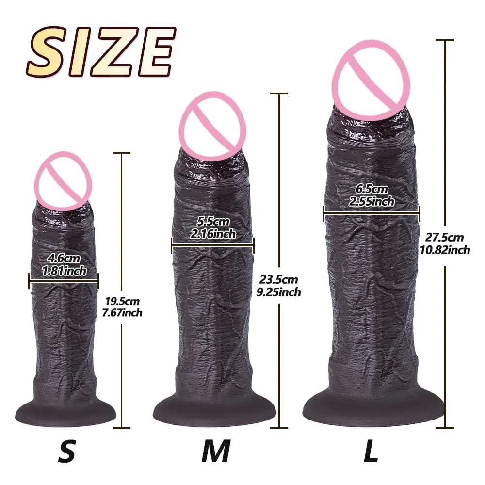 3 Sizes Thick Dildo Soft Silicone Man Penis Adult Women Lesbian Sextoy Clitoris Stimulator Man Dick Suction Cup Female Sex Games — image 6