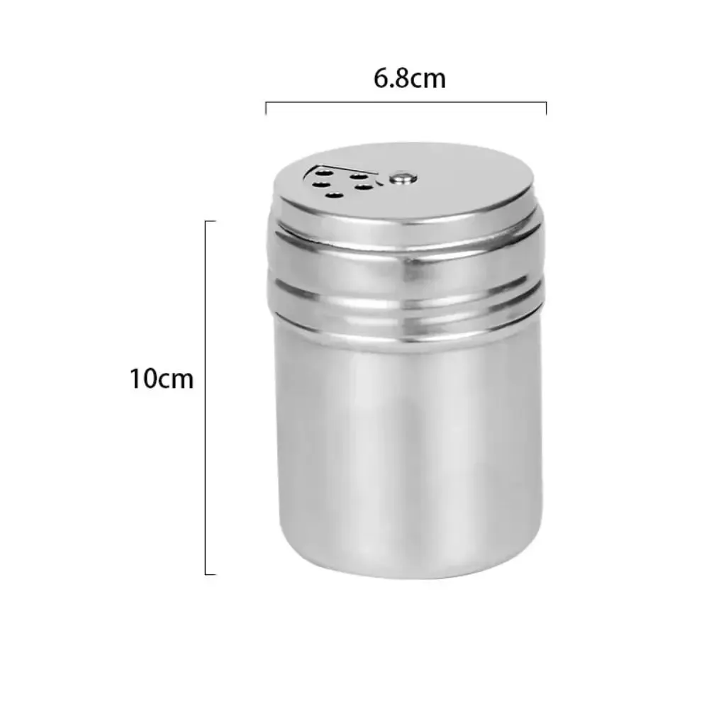 Multi-purpose Stainless Steel Seasoning Jar Salt Sugar Bottle Rotating Cover Spice Pepper Shaker Spice Jar Kitchen Gadgets