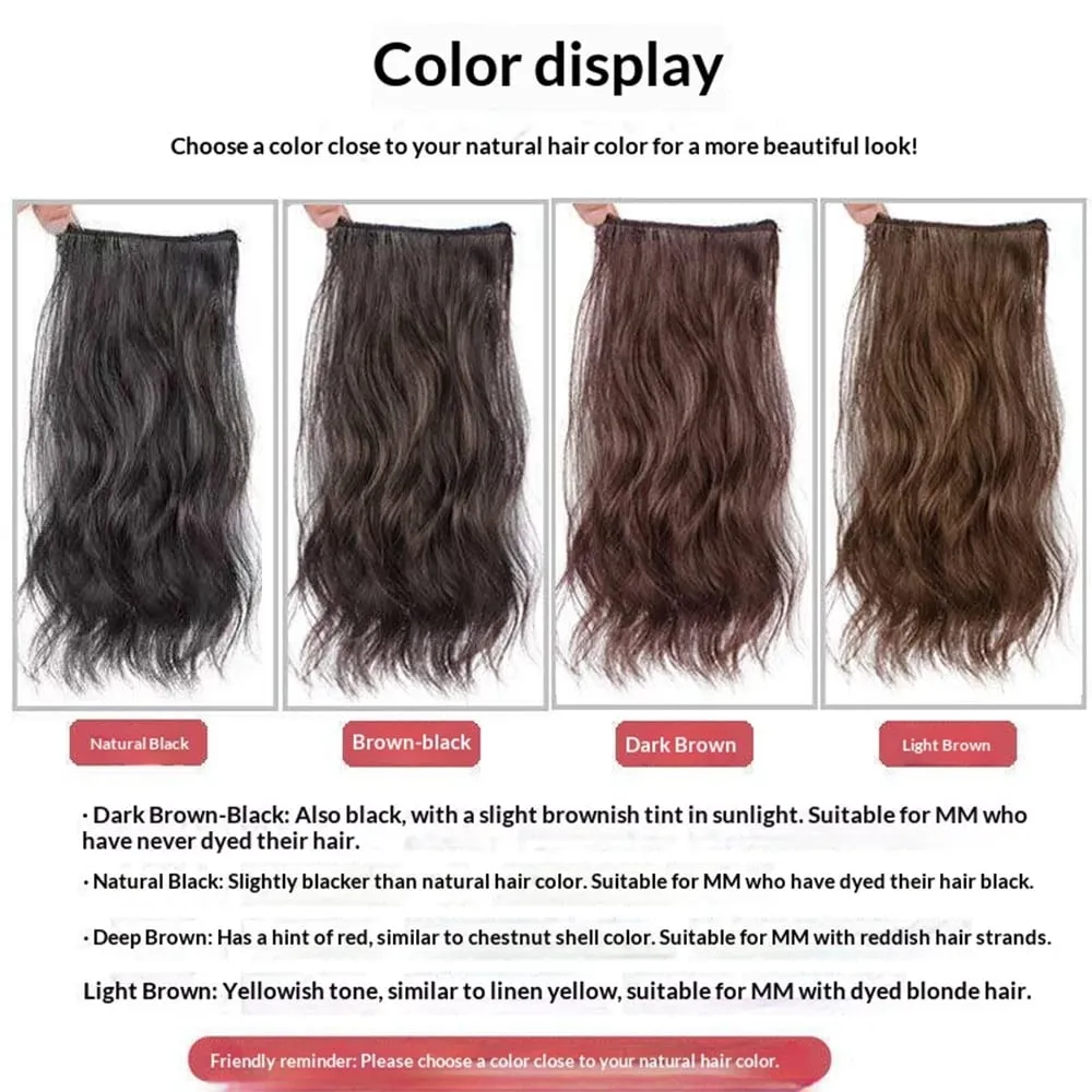 Synthetic Hair Curly Hair 25/35cm Mini Hair Pad Hair Natural Black Brown Hair Extension Clips In Hairpiece For Women Hair Wig