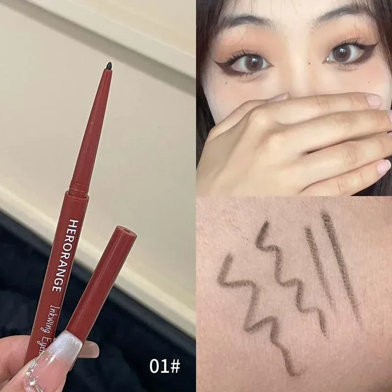 10 Colors Eyeliner Pencil Smooth Wine Red Soft High Pigment Eye Liner Pen Waterproof Matte Aegyosal Lying Silkworm Eyes Makeup