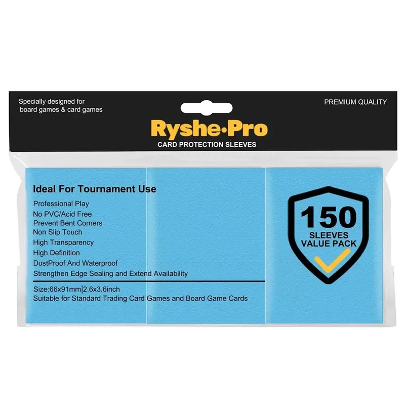 Ryshepro Premium Card Sleeves for MTG Card Game 150PCS Sleeves for TCG Yogioh Cards 66x91mm Card Protectors for Baseball Sports