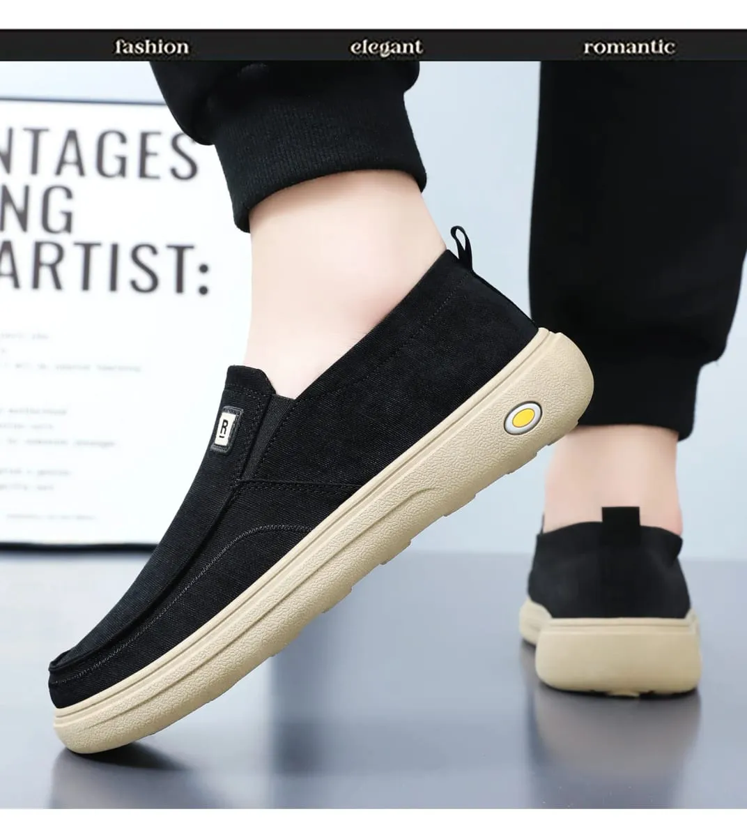 Quality of Fabric Shoes for Men's Summer Flat Casual Canvas Shoes Lightweight and Breathable Men's Shoes